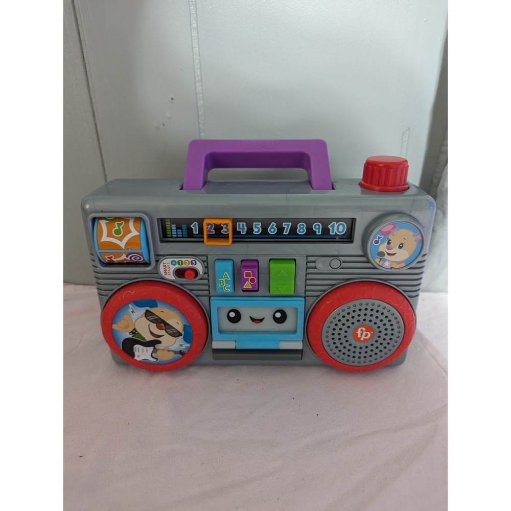 Fisher Price‎ Laugh And Learn Busy Boombox Lights Sounds Songs 6-36 Months WORKS